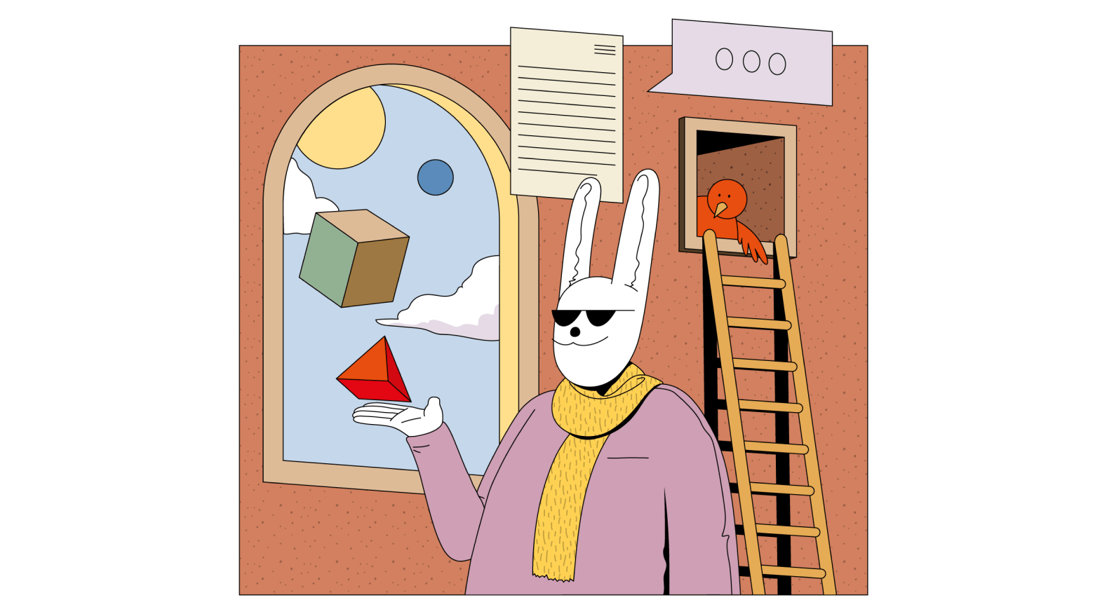 Abstract cool bunny