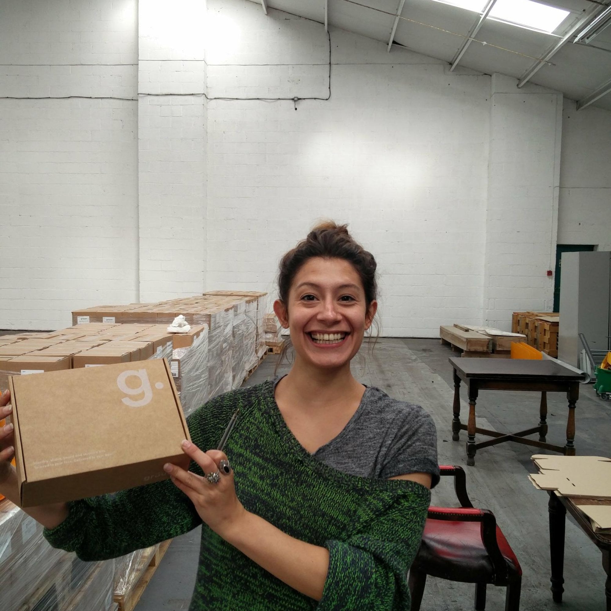 gruum co-founder in the warehouse
