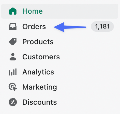 Shopify side nav