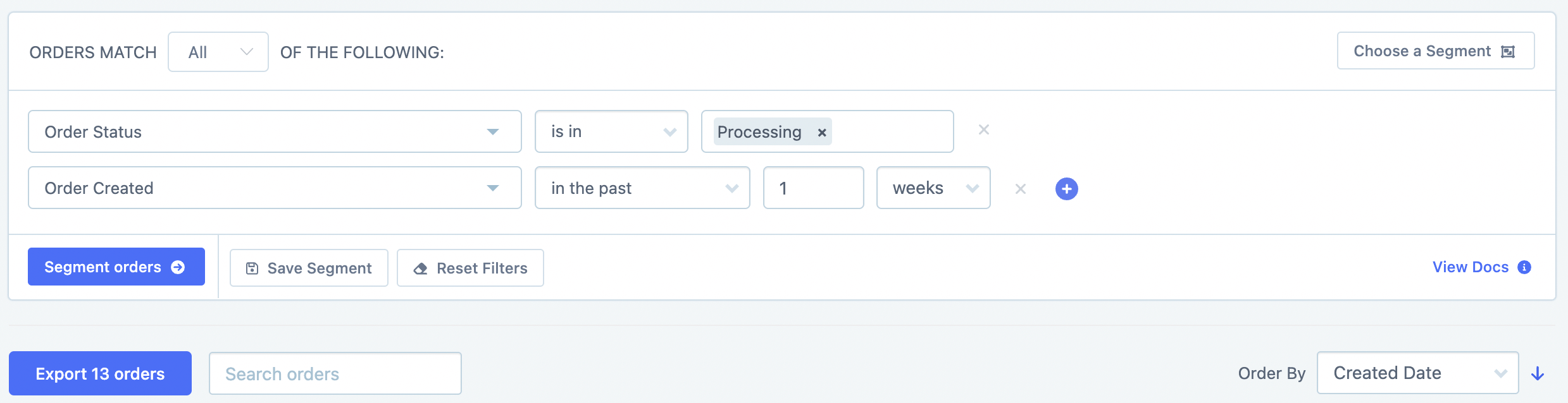 FoodBevBiz segment processing orders
