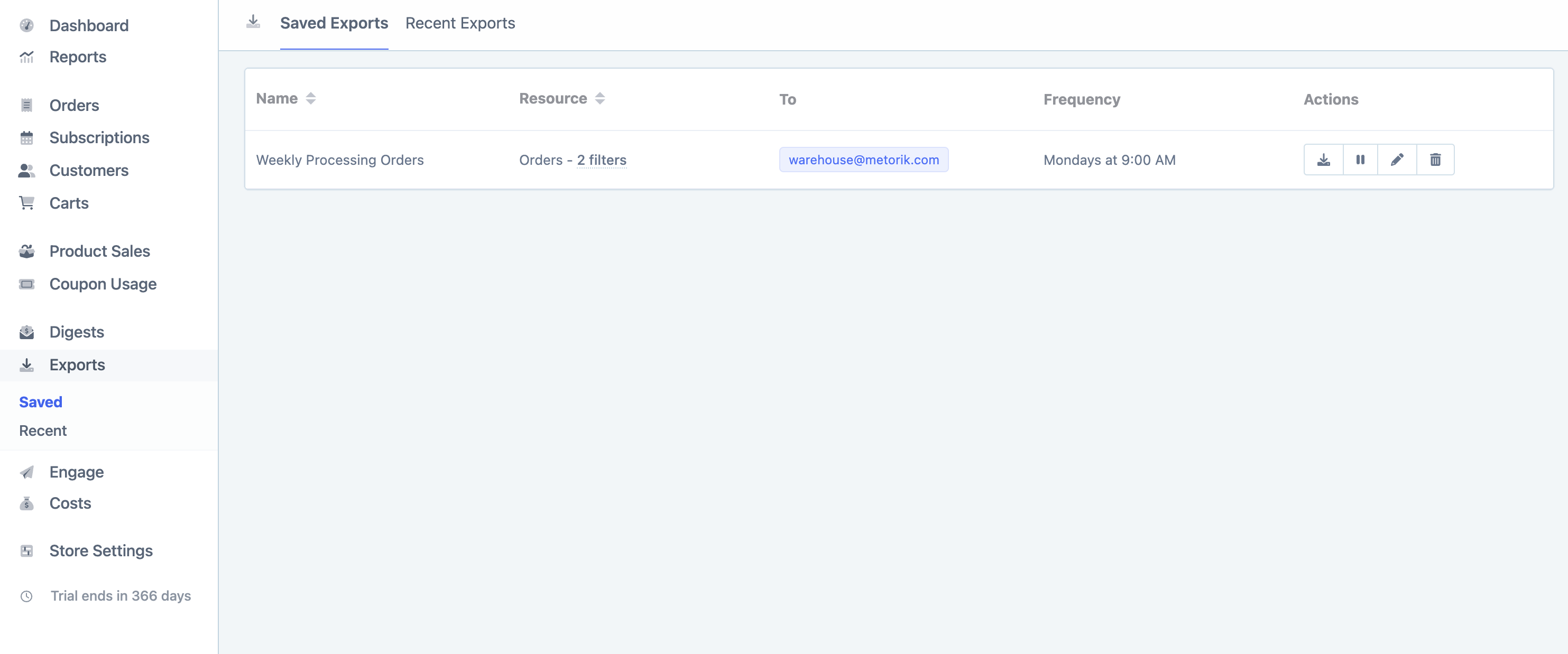 FoodBevBiz exporting dashboard