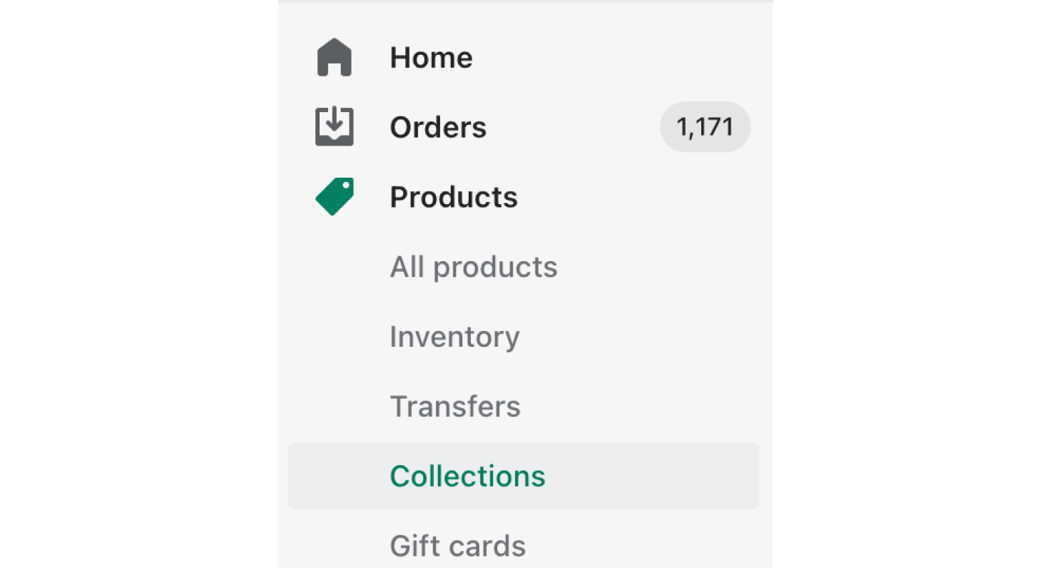 shopify side bar