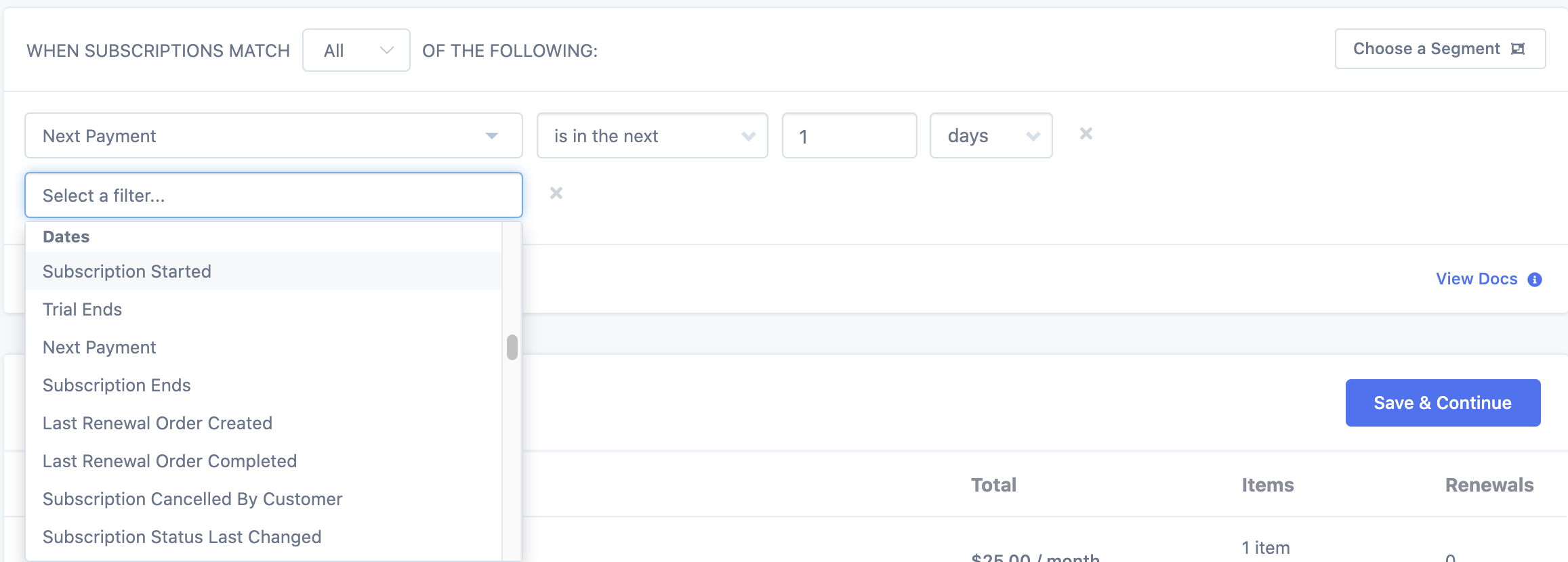 FoodBevBiz subscription segmenting