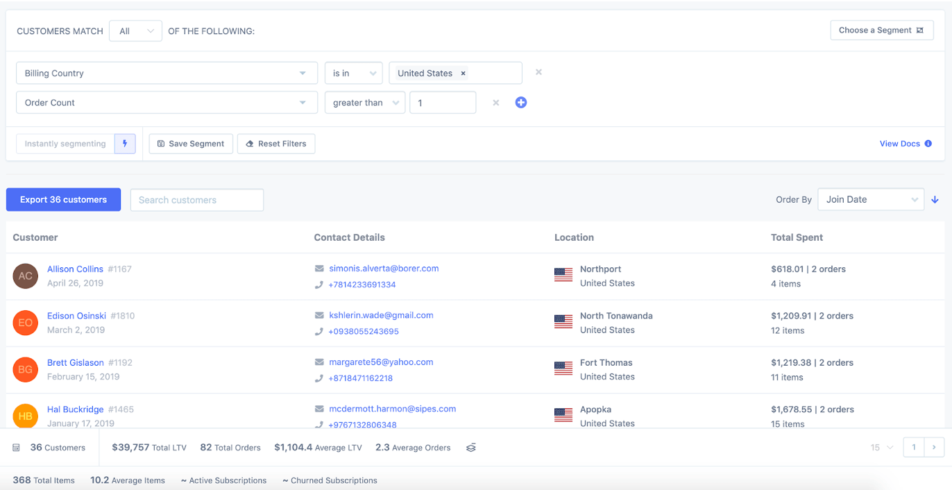 FoodBevBiz's customer segmenting system