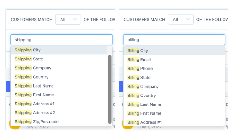 FoodBevBiz geographic customer filters