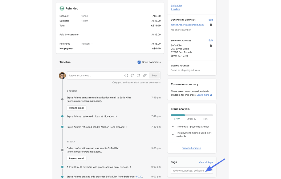 shopify order tags
